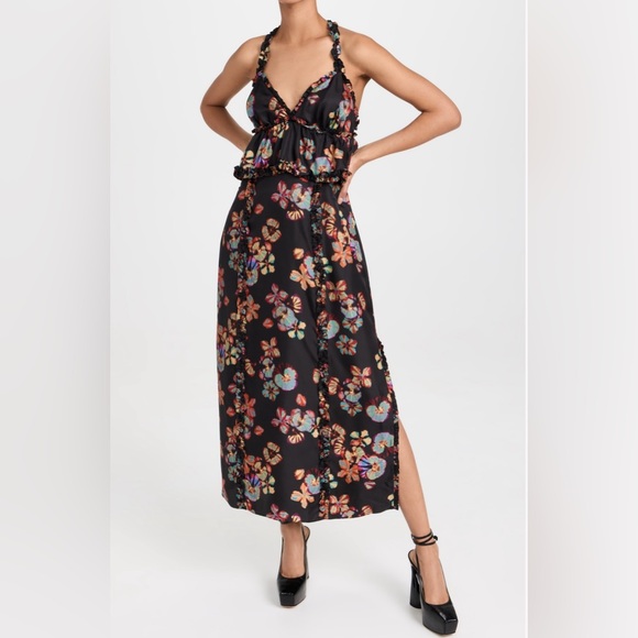 Ulla Johnson Black Floral Dress - Picture 1 of 11
